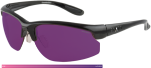 Convertible-Black Gloss Frame with a Photochromatic Rose to Purple Boss Lens