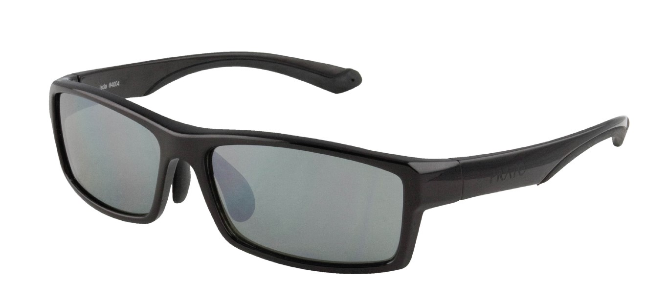 Black Gloss Frame With A Uv Gray Mirror Lens Prato Eyewear