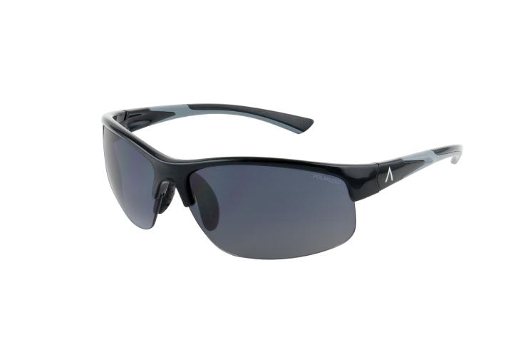 Black Gloss Frame with a Polarized Gray, Large Size Lens - Prato Eyewear