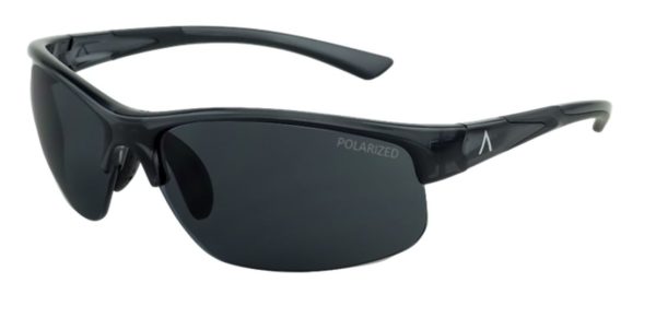 SKU 85600- Tropea Black Gloss Frame with Polarized Gray, Large Size Lens