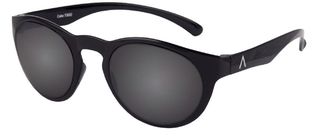 Cabo Black Gloss Frame with UV Gray Mirror Lens - Prato Eyewear