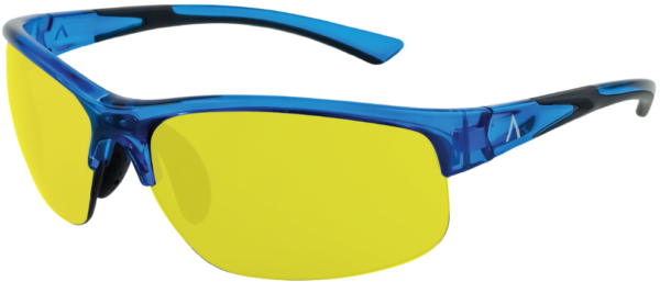 SKU 85046- Tropea- Crystal Blue Frame with UV Yellow, Large Size Lens