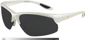 Convertible-White Gloss Frame w/Photochromic Clear to Gray Boss Lenses