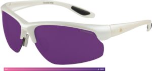 Convertible-White Gloss Frame w/Photochromic Rose to Purple Boss Lenses