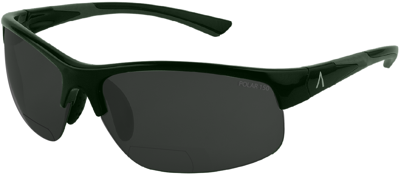TROPEA: Black Gloss Frame, Polarized Gray Lens with 1.50 Bifocal